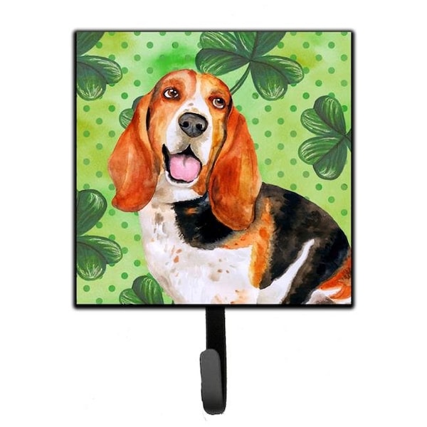 Carolines Treasures BB9878SH4 Basset Hound St Patricks Leash or Key Holder BB9878SH4 - main